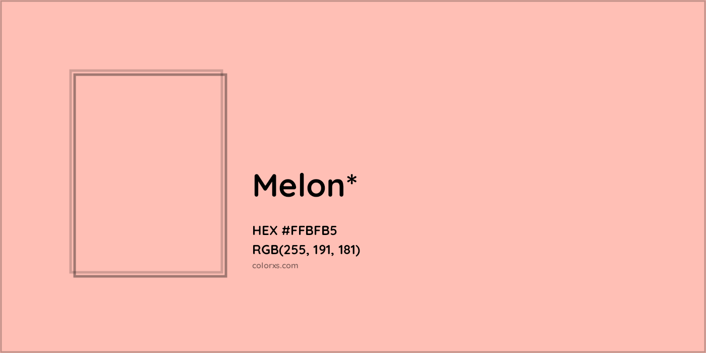 HEX #FFBFB5 Color Name, Color Code, Palettes, Similar Paints, Images