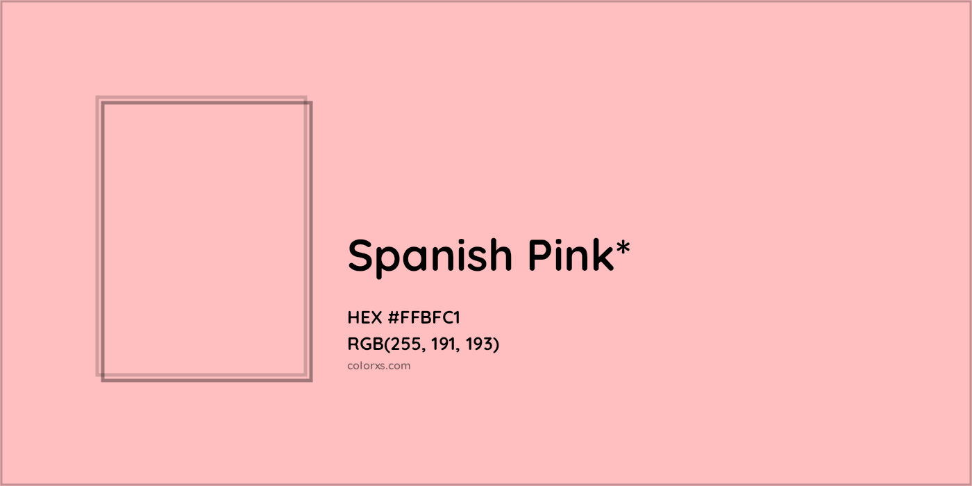 HEX #FFBFC1 Color Name, Color Code, Palettes, Similar Paints, Images