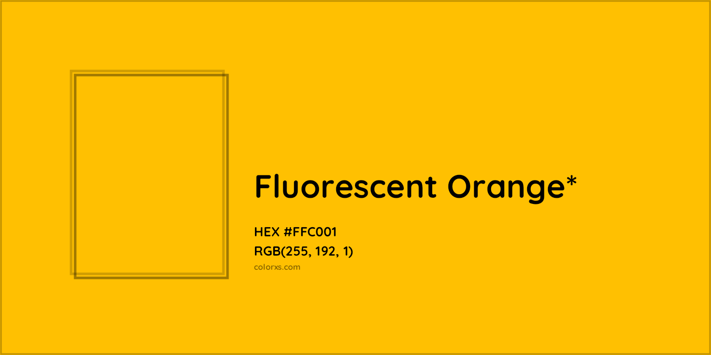 HEX #FFC001 Color Name, Color Code, Palettes, Similar Paints, Images