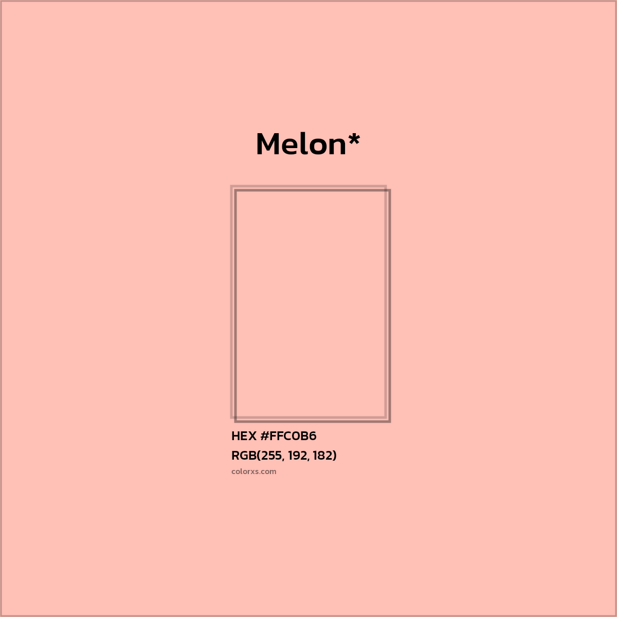 HEX #FFC0B6 Color Name, Color Code, Palettes, Similar Paints, Images