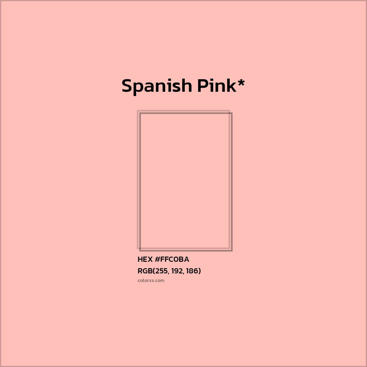 HEX #FFC0BA Color Name, Color Code, Palettes, Similar Paints, Images