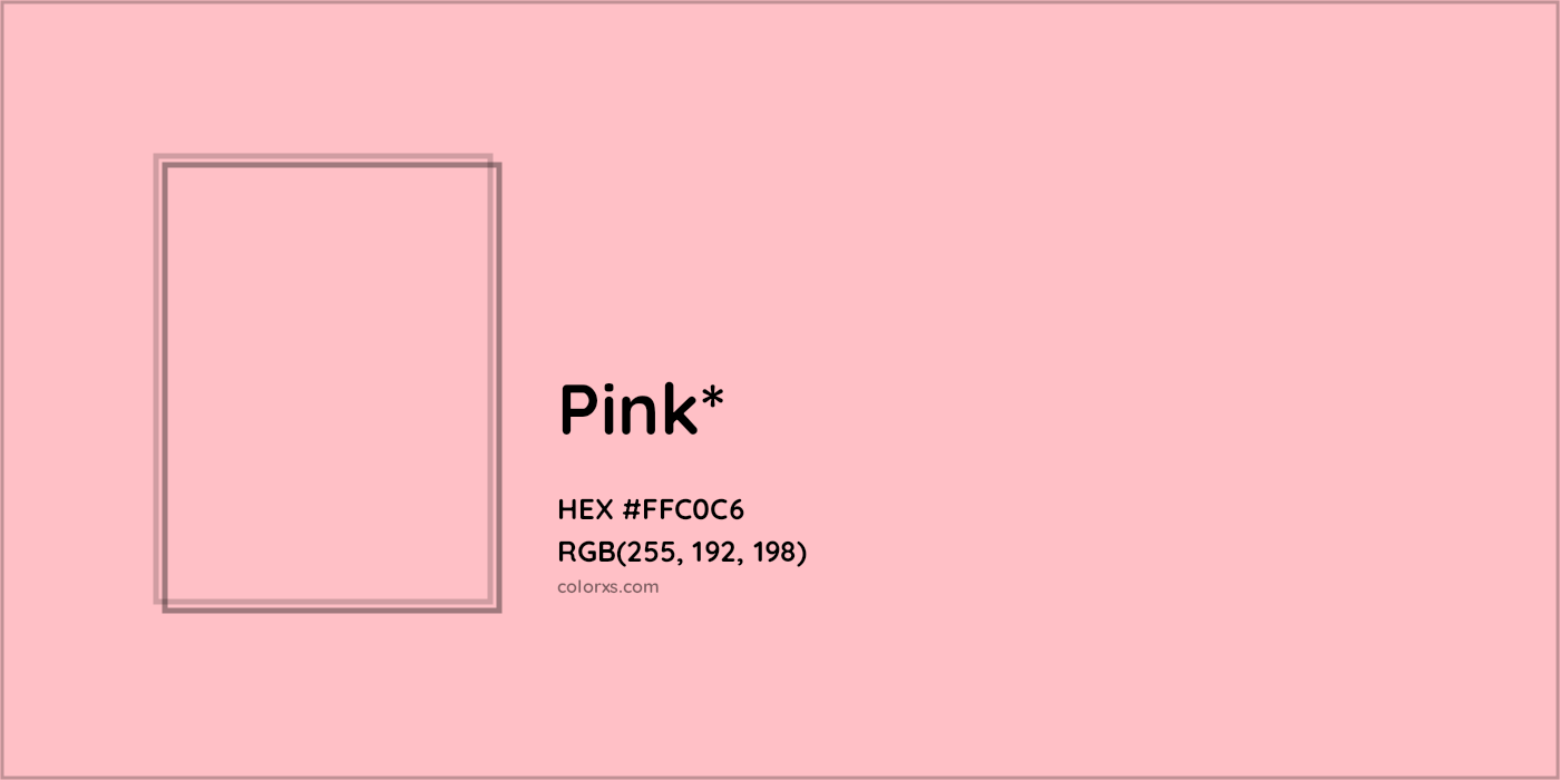 HEX #FFC0C6 Color Name, Color Code, Palettes, Similar Paints, Images