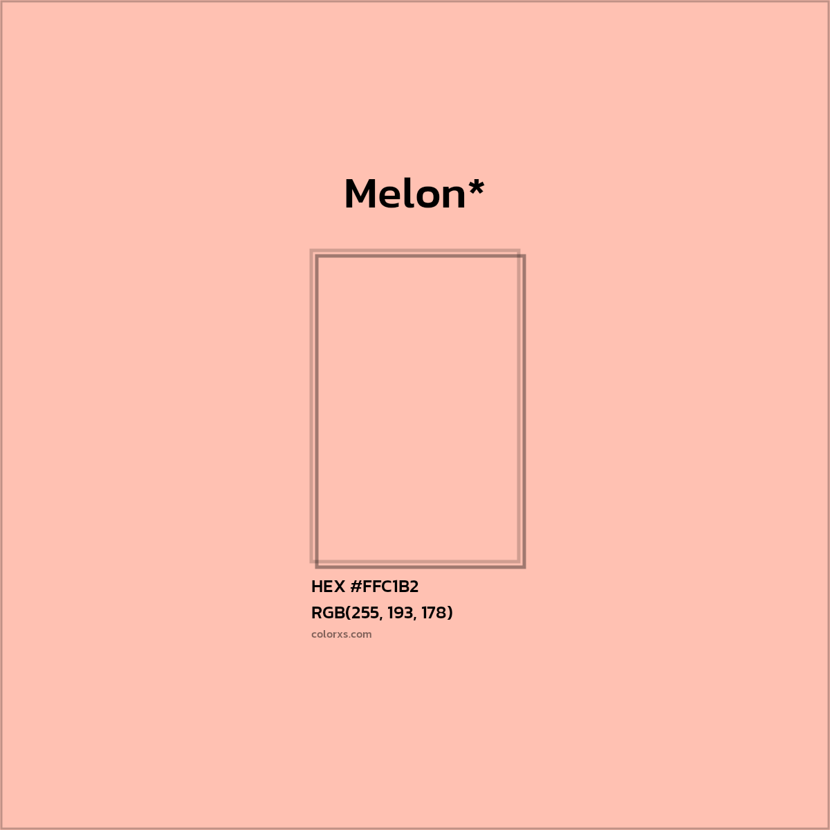 HEX #FFC1B2 Color Name, Color Code, Palettes, Similar Paints, Images