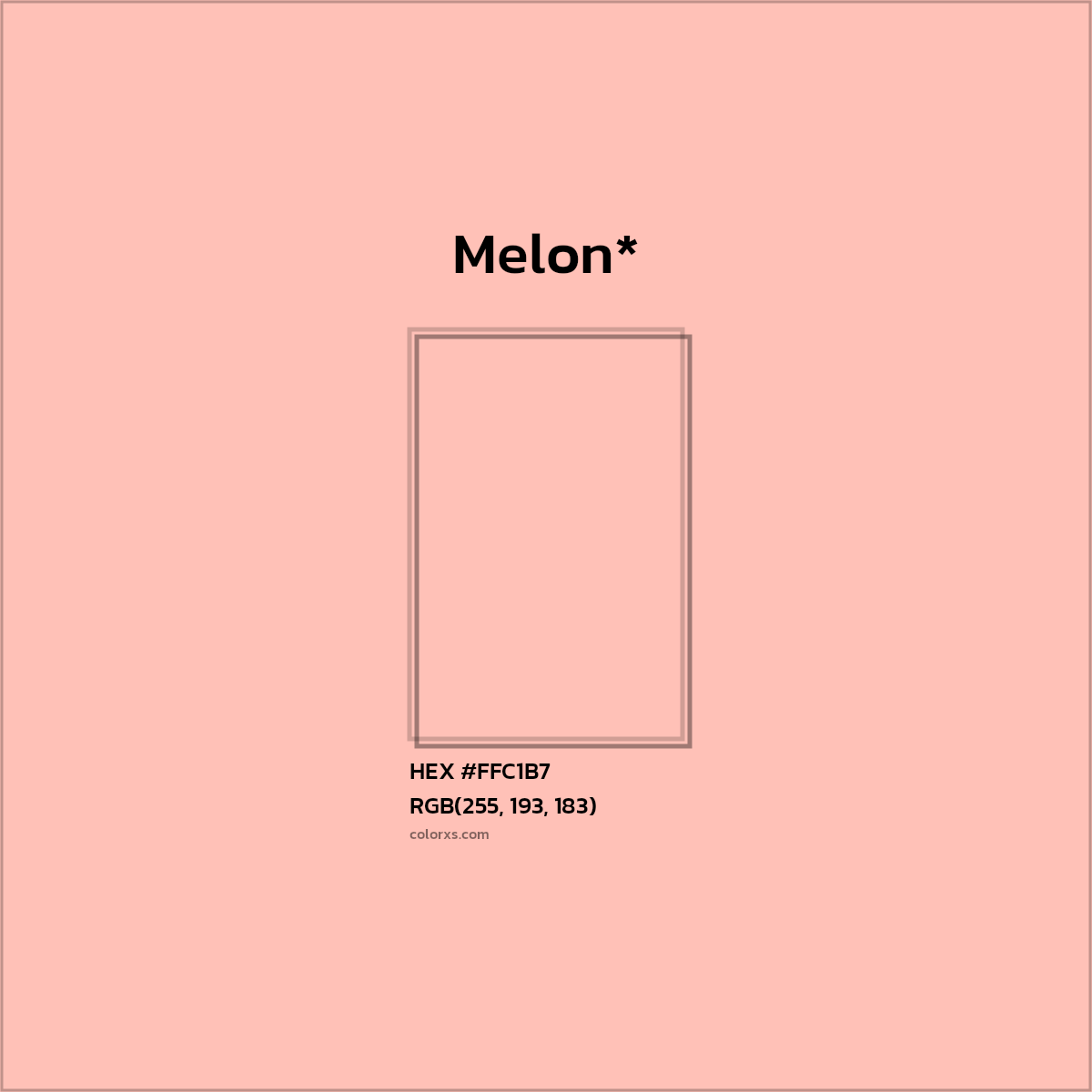 HEX #FFC1B7 Color Name, Color Code, Palettes, Similar Paints, Images