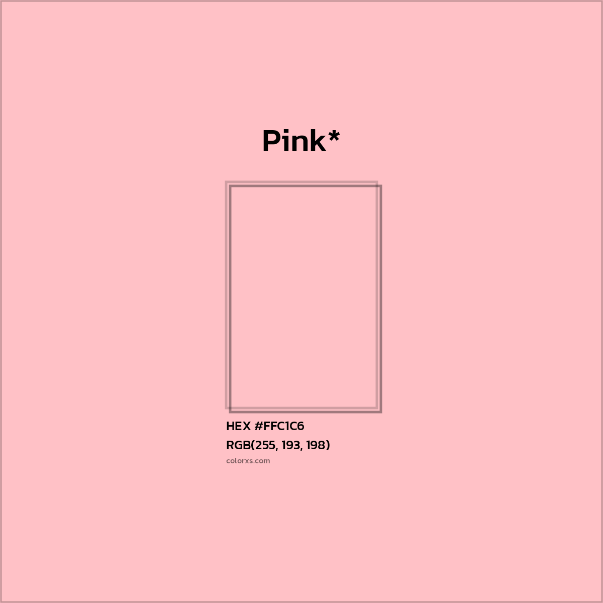 HEX #FFC1C6 Color Name, Color Code, Palettes, Similar Paints, Images