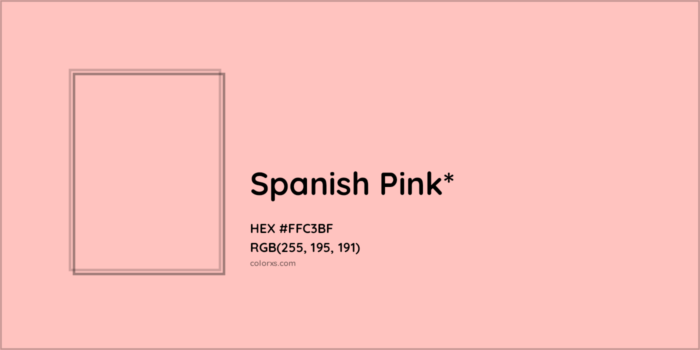HEX #FFC3BF Color Name, Color Code, Palettes, Similar Paints, Images