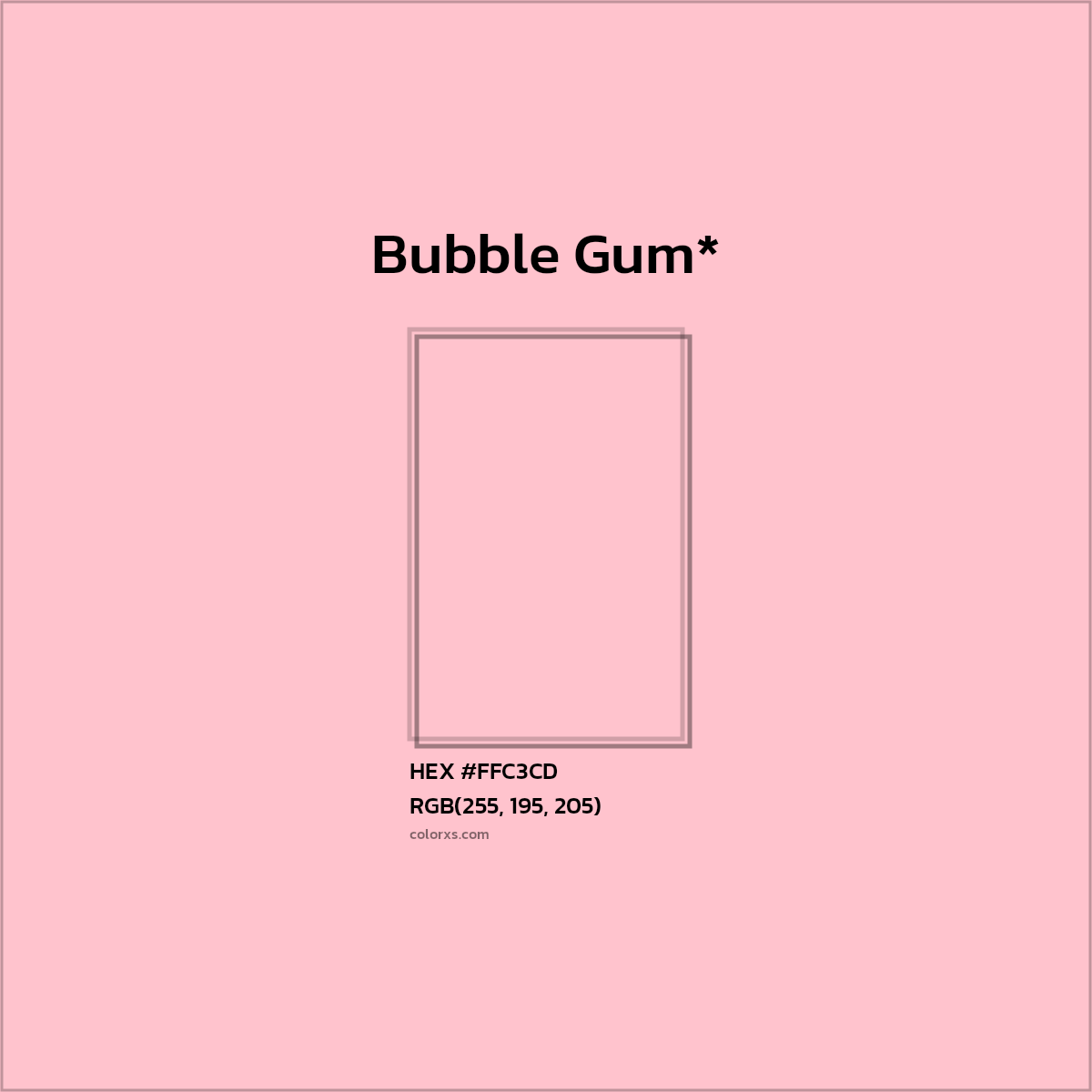 HEX #FFC3CD Color Name, Color Code, Palettes, Similar Paints, Images