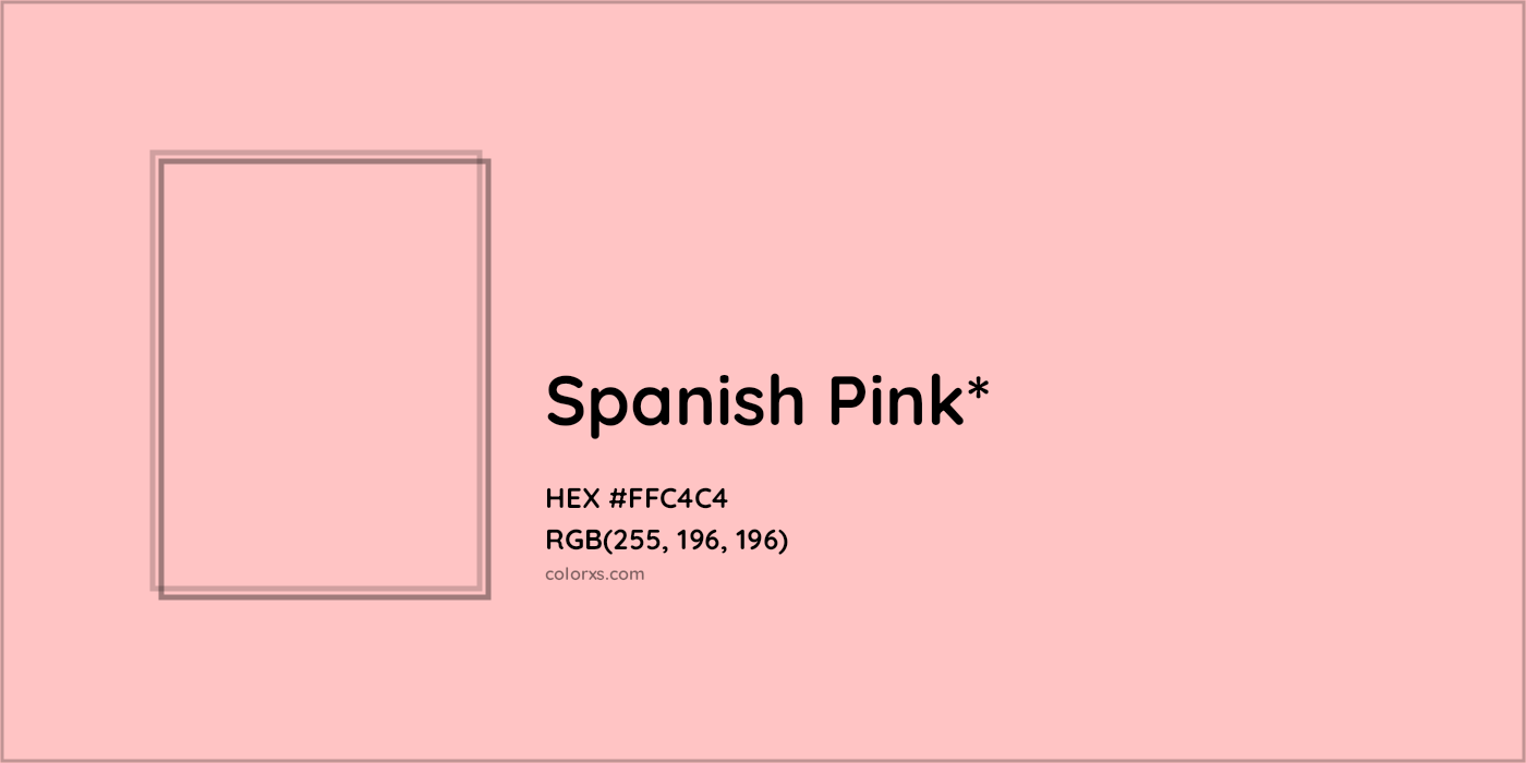 HEX #FFC4C4 Color Name, Color Code, Palettes, Similar Paints, Images