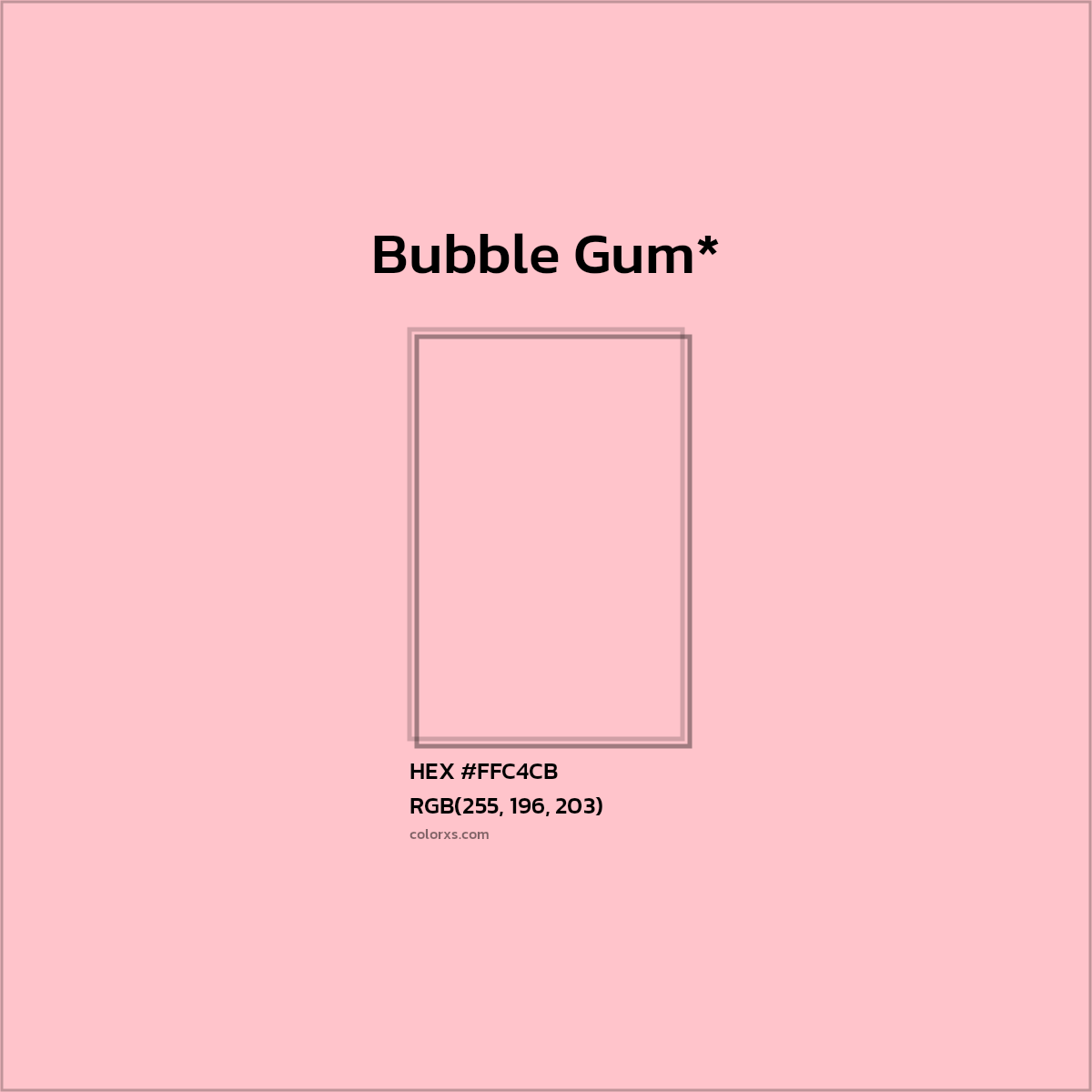 HEX #FFC4CB Color Name, Color Code, Palettes, Similar Paints, Images