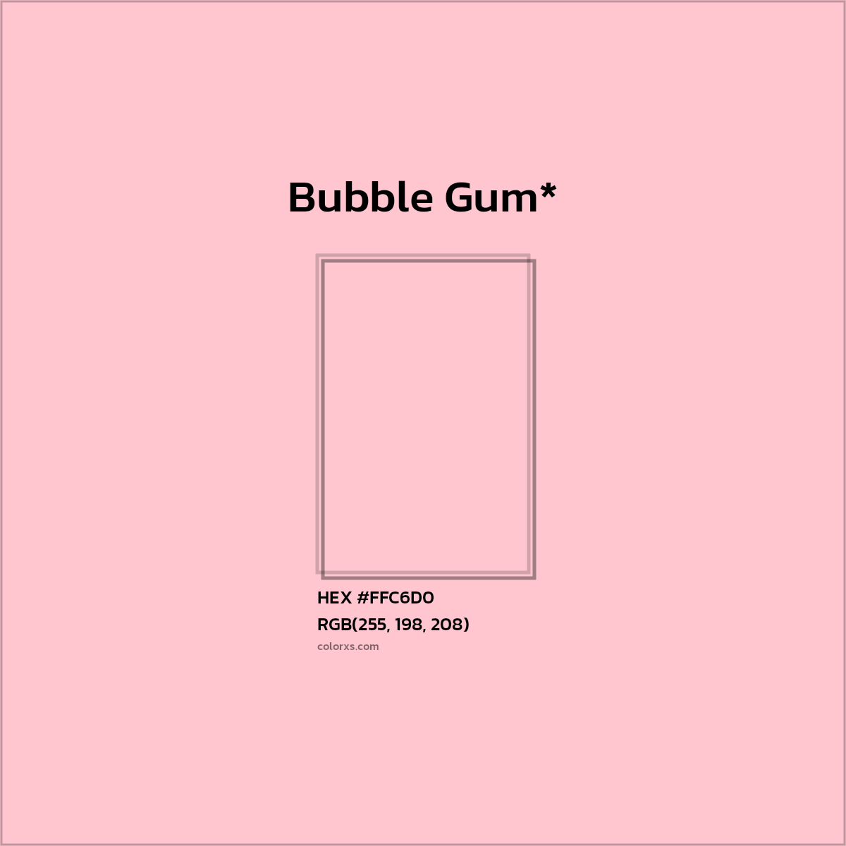 HEX #FFC6D0 Color Name, Color Code, Palettes, Similar Paints, Images