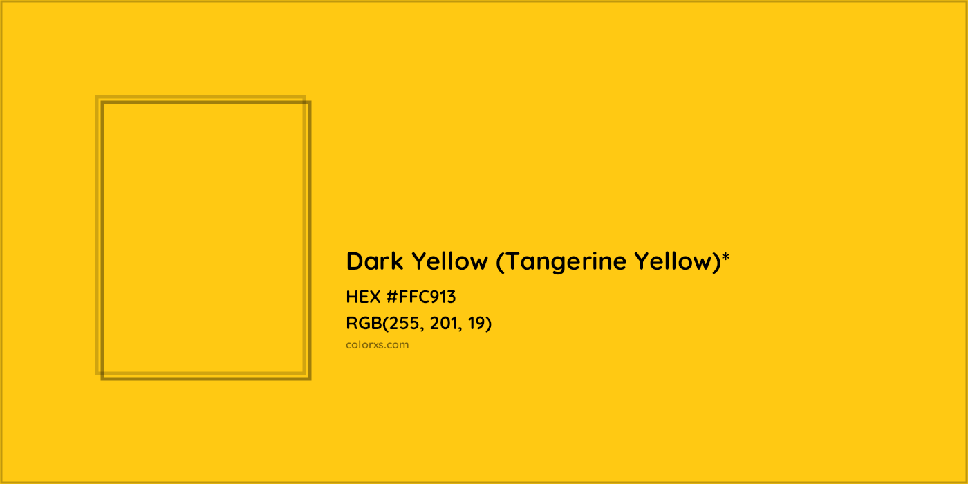 HEX #FFC913 Color Name, Color Code, Palettes, Similar Paints, Images