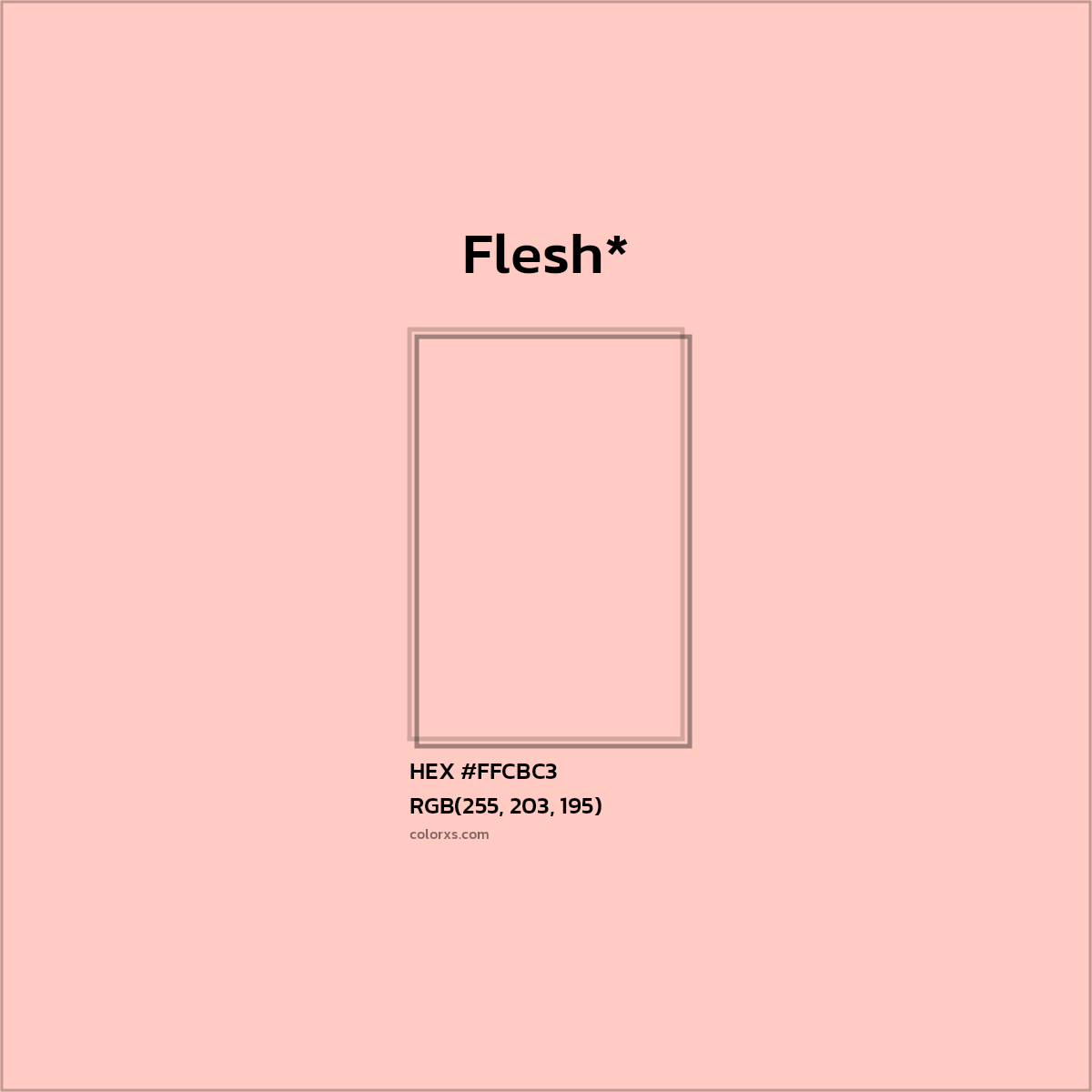 HEX #FFCBC3 Color Name, Color Code, Palettes, Similar Paints, Images