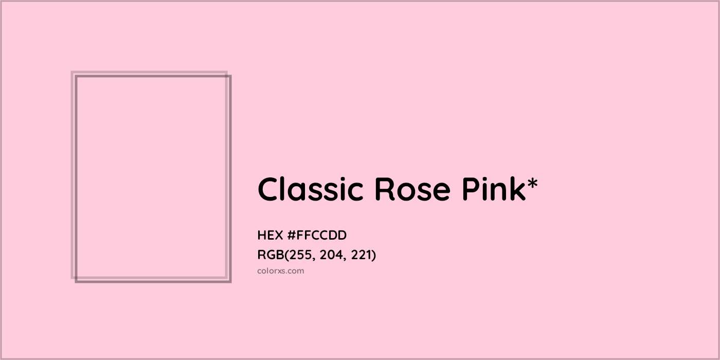 HEX #FFCCDD Color Name, Color Code, Palettes, Similar Paints, Images
