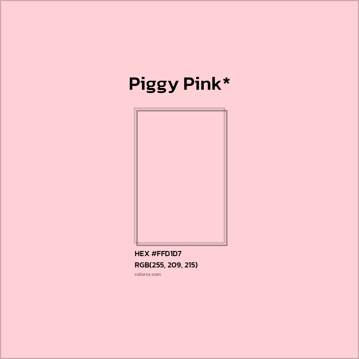 HEX #FFD1D7 Color Name, Color Code, Palettes, Similar Paints, Images