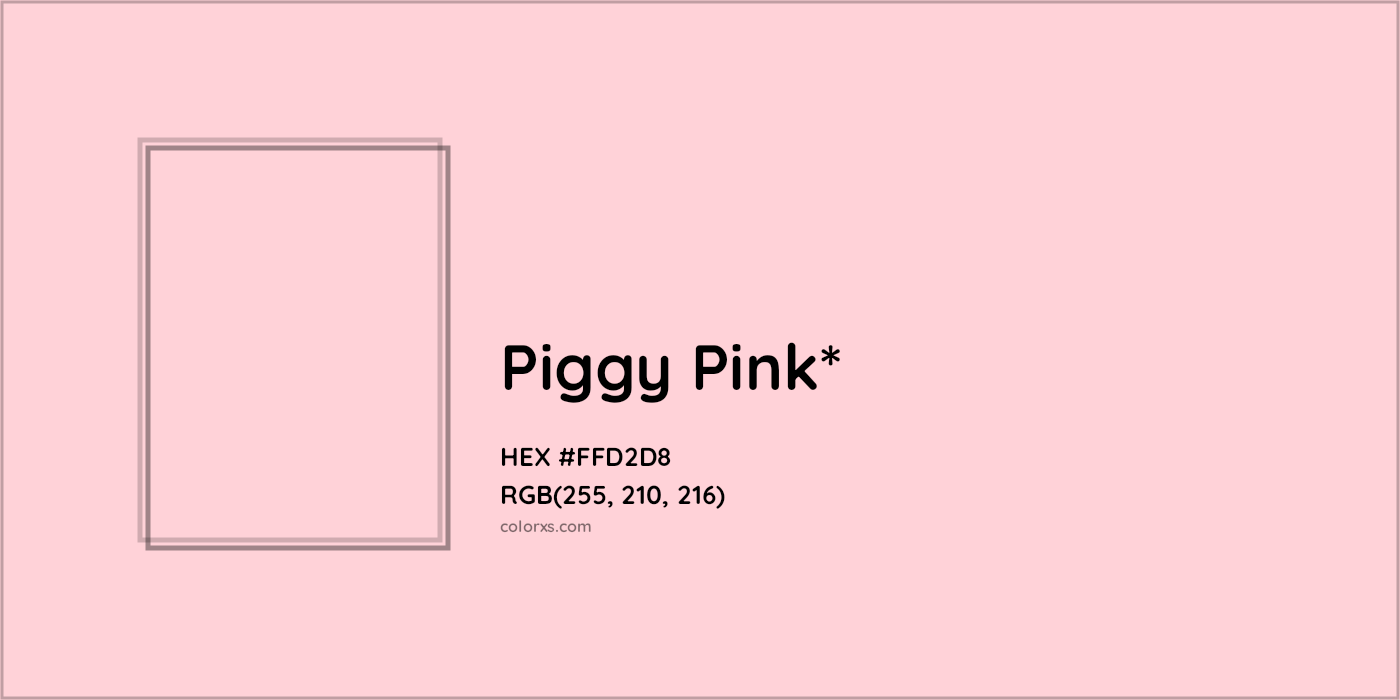 HEX #FFD2D8 Color Name, Color Code, Palettes, Similar Paints, Images