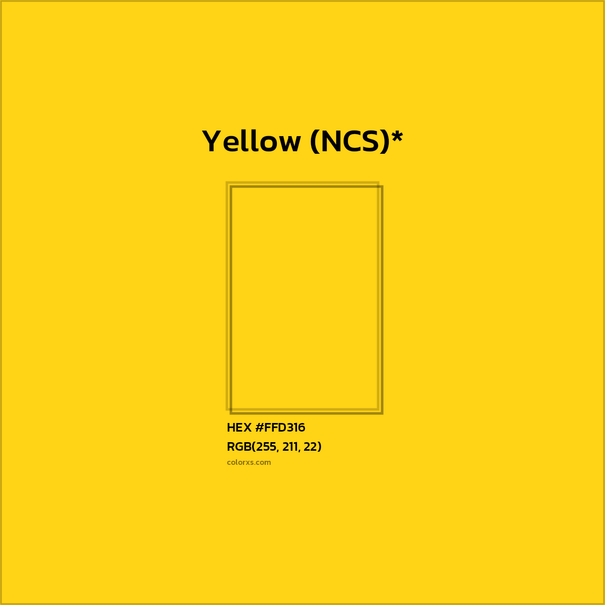 HEX #FFD316 Color Name, Color Code, Palettes, Similar Paints, Images