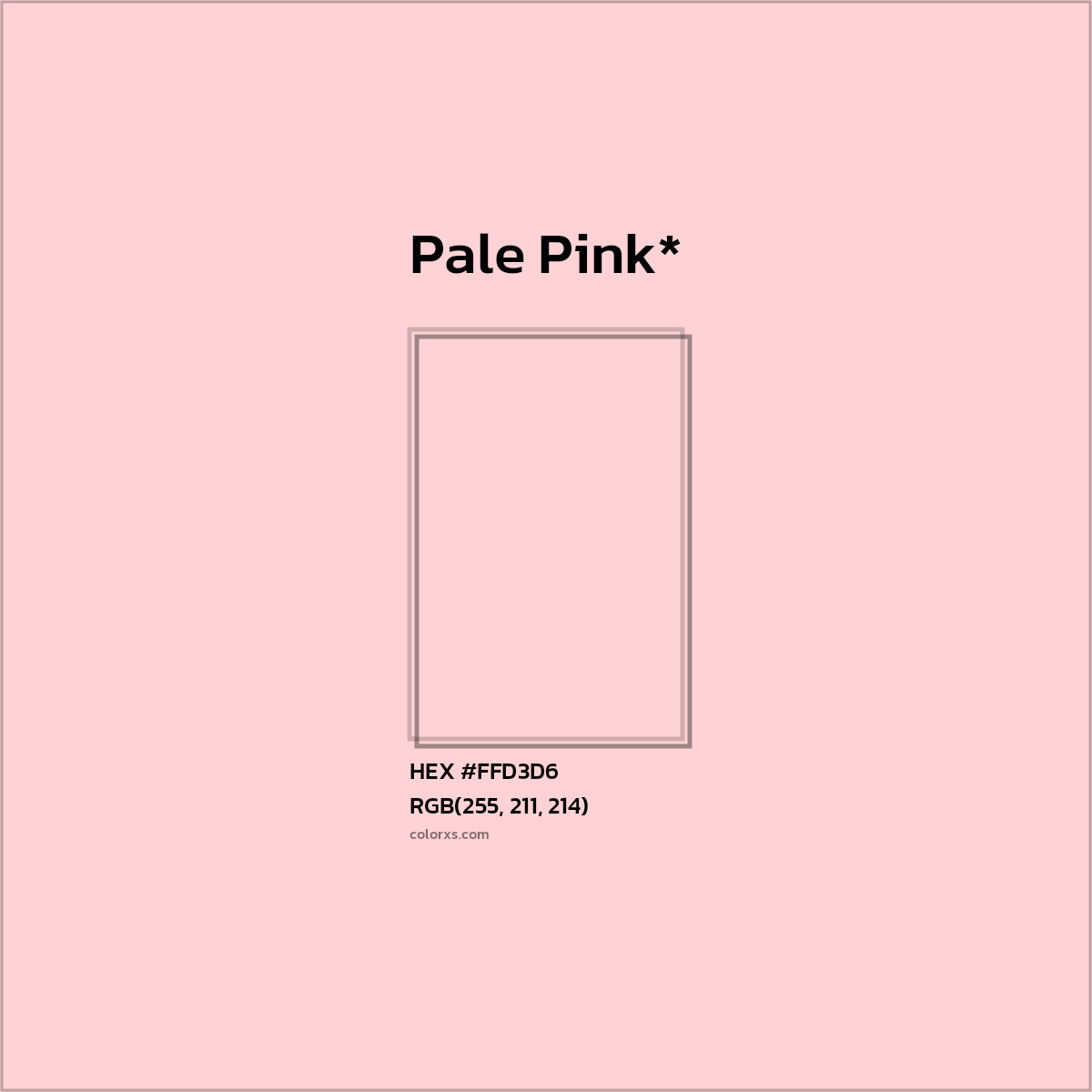 HEX #FFD3D6 Color Name, Color Code, Palettes, Similar Paints, Images