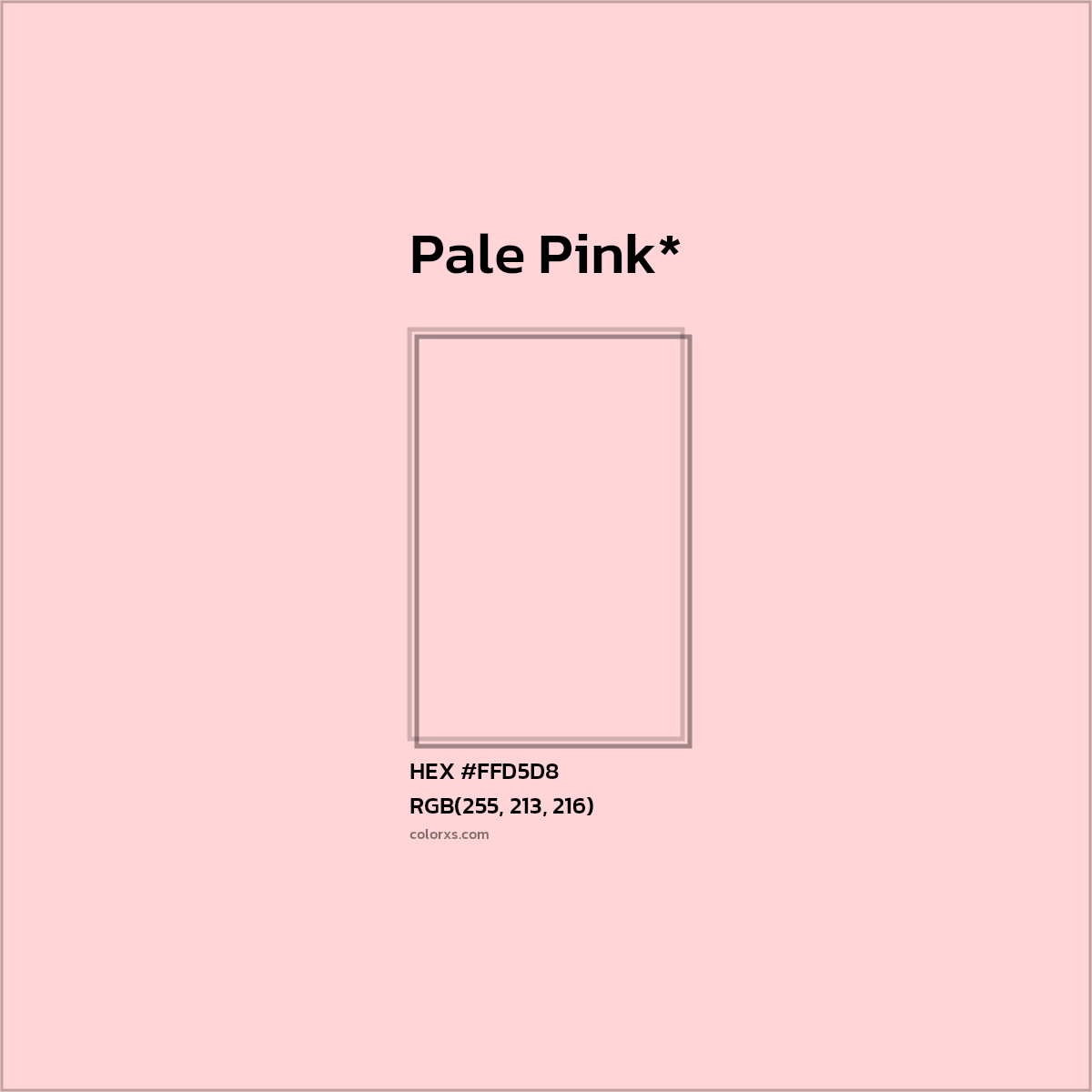 HEX #FFD5D8 Color Name, Color Code, Palettes, Similar Paints, Images