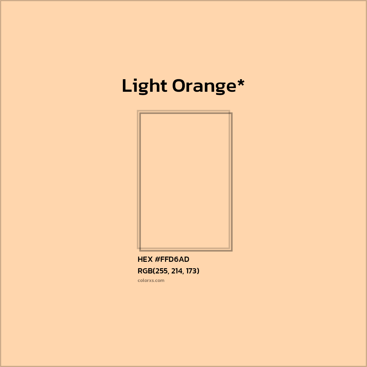 HEX #FFD6AD Color Name, Color Code, Palettes, Similar Paints, Images
