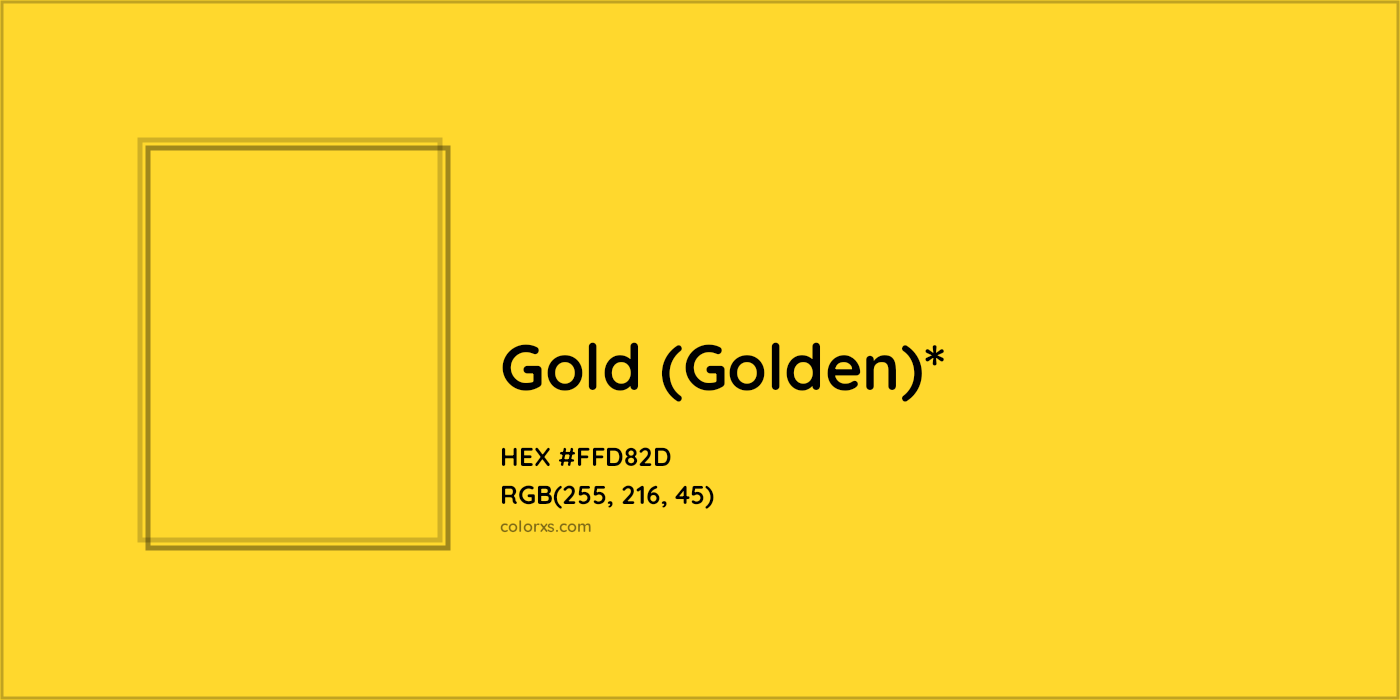 HEX #FFD82D Color Name, Color Code, Palettes, Similar Paints, Images