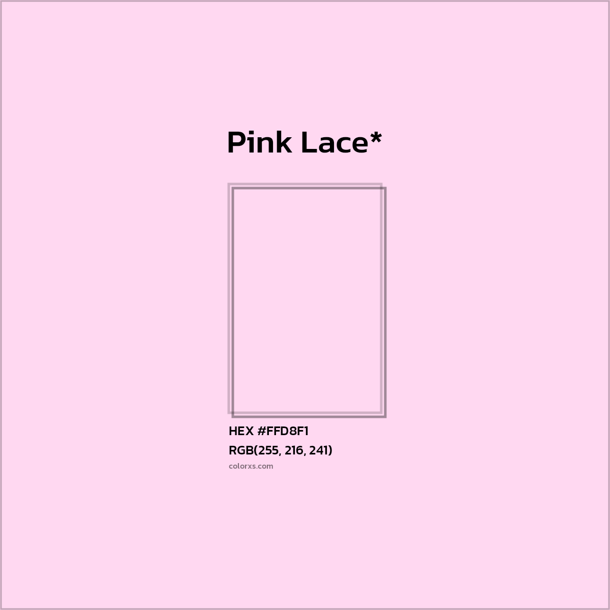 HEX #FFD8F1 Color Name, Color Code, Palettes, Similar Paints, Images