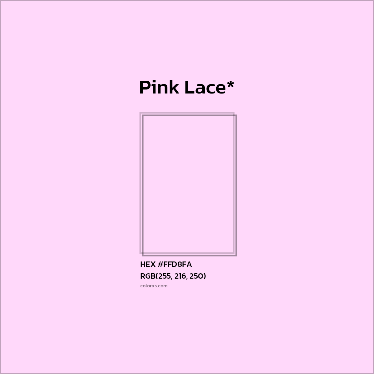 HEX #FFD8FA Color Name, Color Code, Palettes, Similar Paints, Images