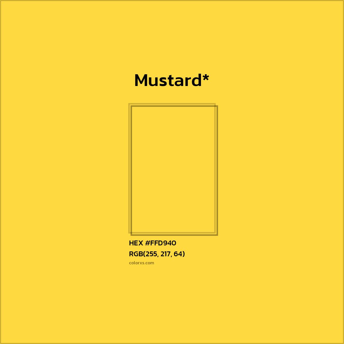 HEX #FFD940 Color Name, Color Code, Palettes, Similar Paints, Images