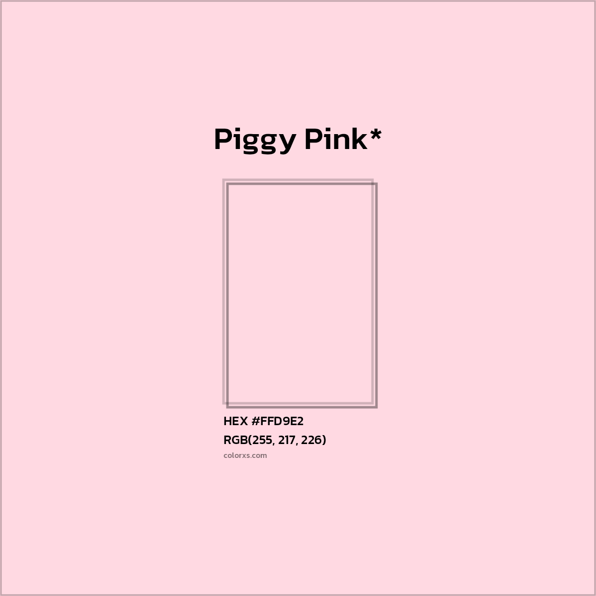 HEX #FFD9E2 Color Name, Color Code, Palettes, Similar Paints, Images