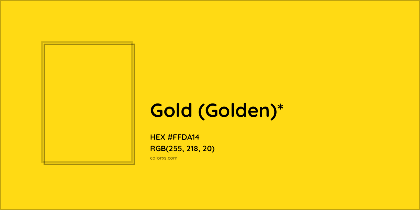 HEX #FFDA14 Color Name, Color Code, Palettes, Similar Paints, Images