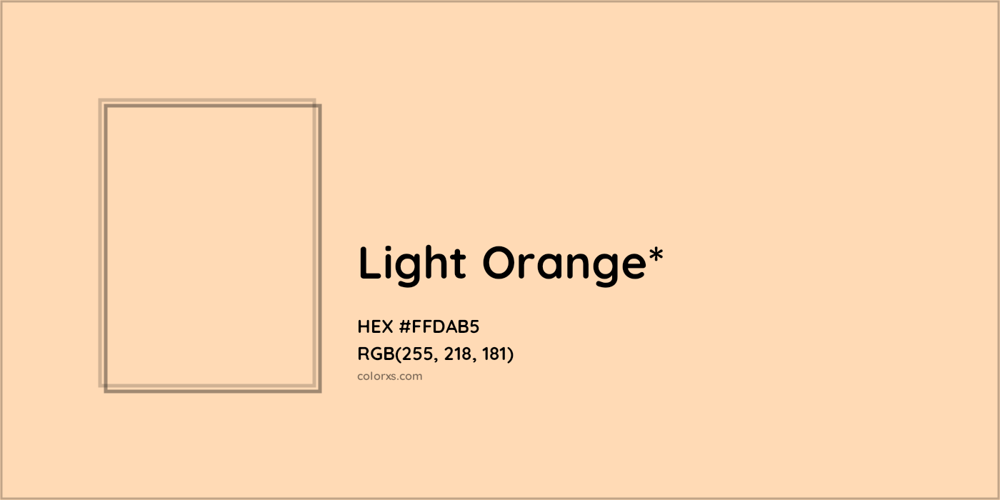 HEX #FFDAB5 Color Name, Color Code, Palettes, Similar Paints, Images