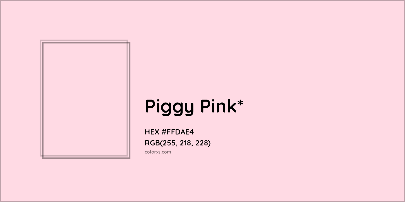 HEX #FFDAE4 Color Name, Color Code, Palettes, Similar Paints, Images
