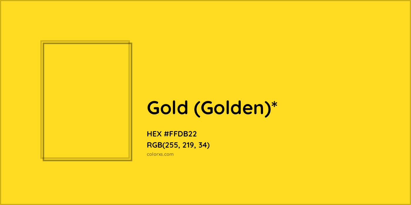 HEX #FFDB22 Color Name, Color Code, Palettes, Similar Paints, Images