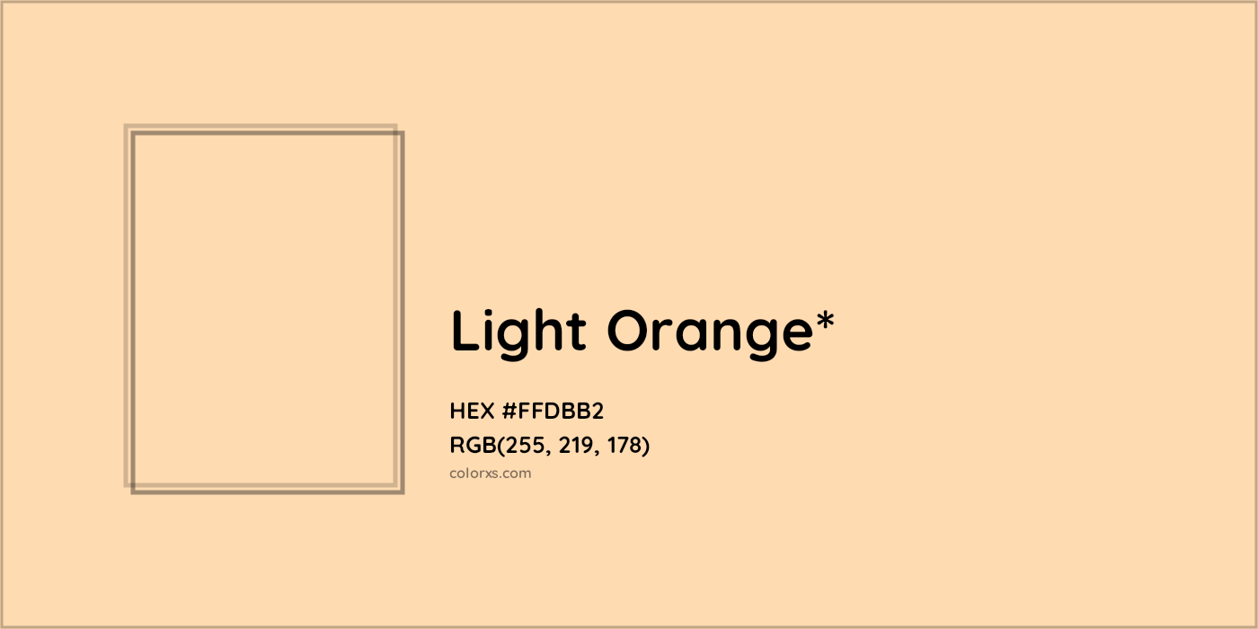 HEX #FFDBB2 Color Name, Color Code, Palettes, Similar Paints, Images