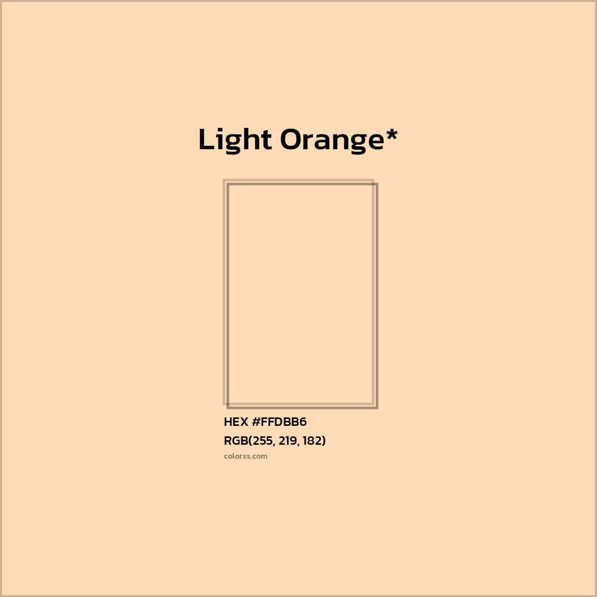 HEX #FFDBB6 Color Name, Color Code, Palettes, Similar Paints, Images