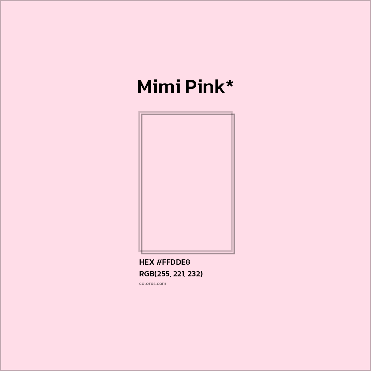 HEX #FFDDE8 Color Name, Color Code, Palettes, Similar Paints, Images