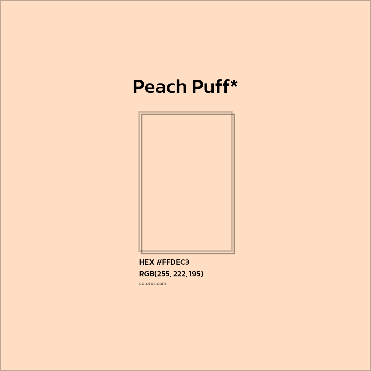 HEX #FFDEC3 Color Name, Color Code, Palettes, Similar Paints, Images