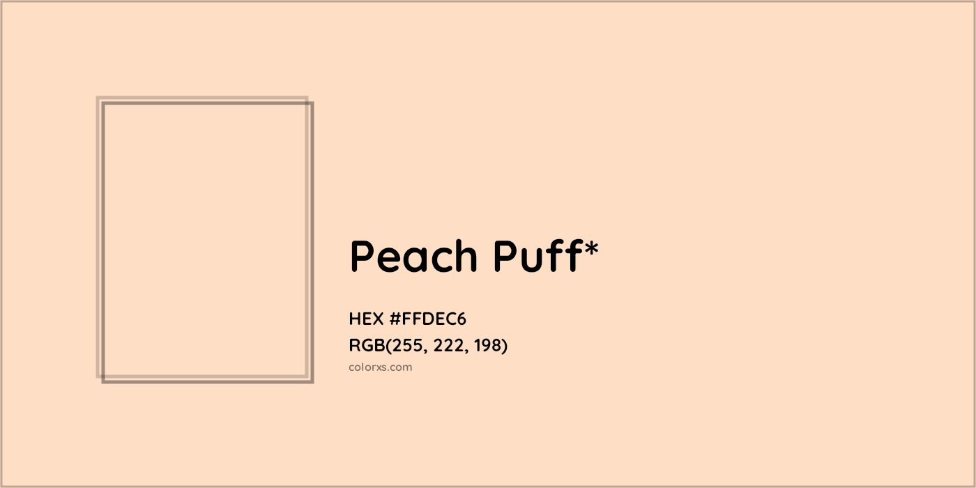 HEX #FFDEC6 Color Name, Color Code, Palettes, Similar Paints, Images