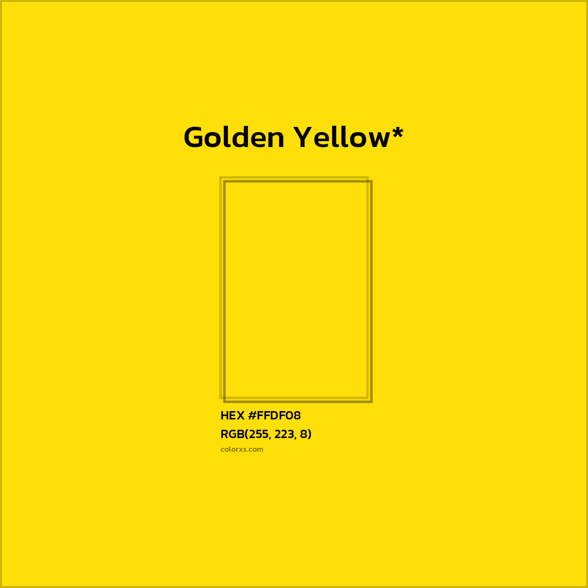 HEX #FFDF08 Color Name, Color Code, Palettes, Similar Paints, Images