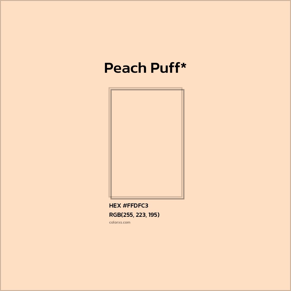 HEX #FFDFC3 Color Name, Color Code, Palettes, Similar Paints, Images