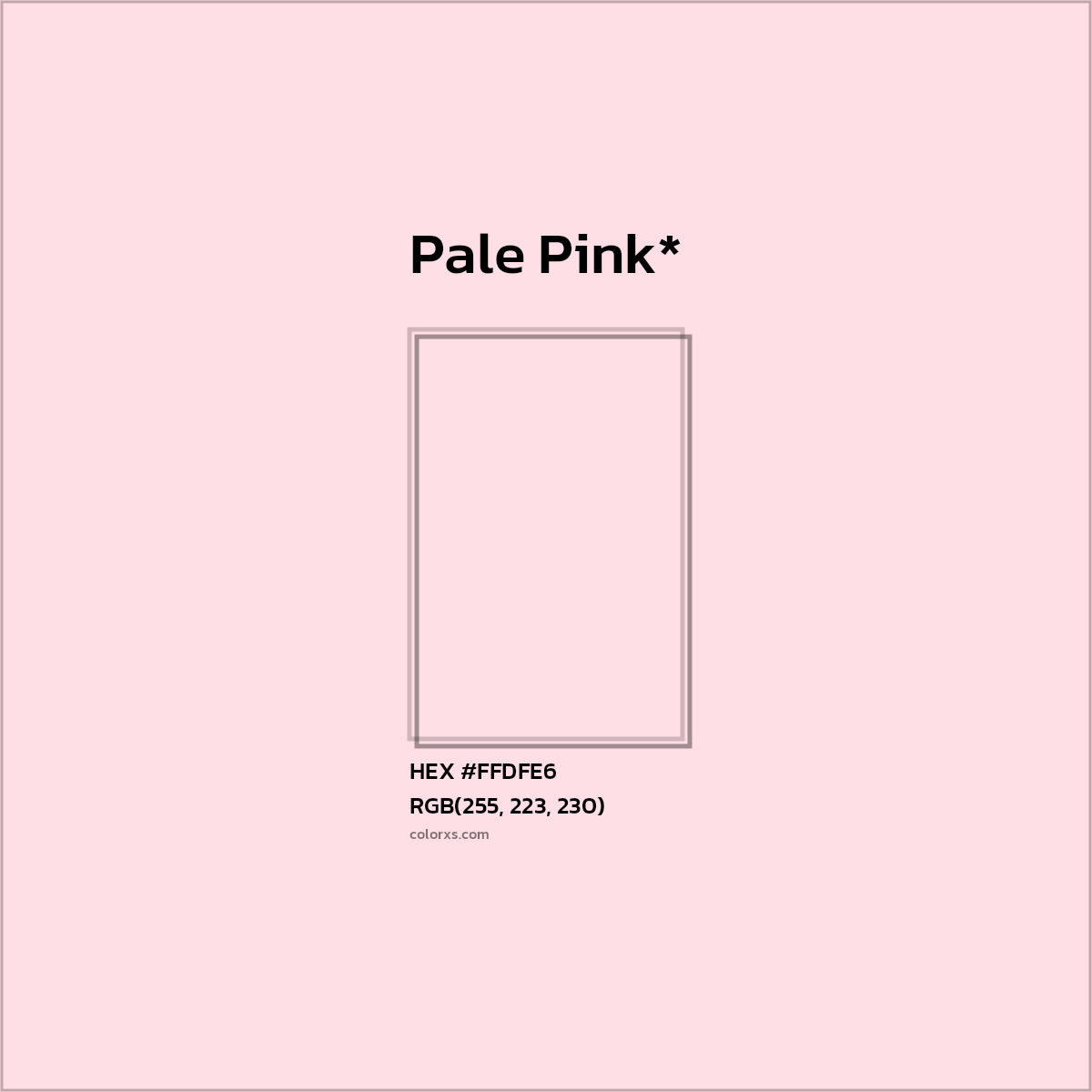 HEX #FFDFE6 Color Name, Color Code, Palettes, Similar Paints, Images