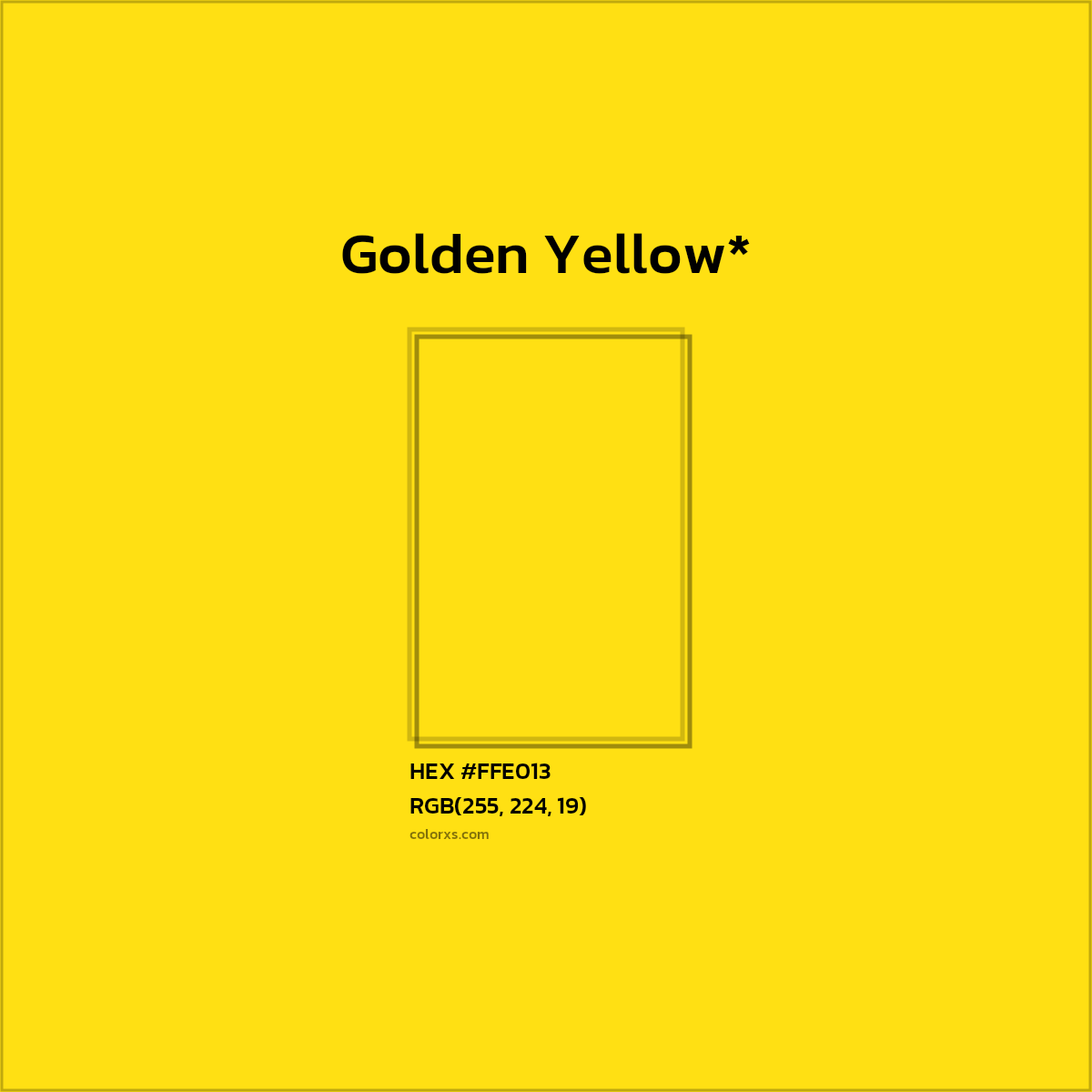 HEX #FFE013 Color Name, Color Code, Palettes, Similar Paints, Images