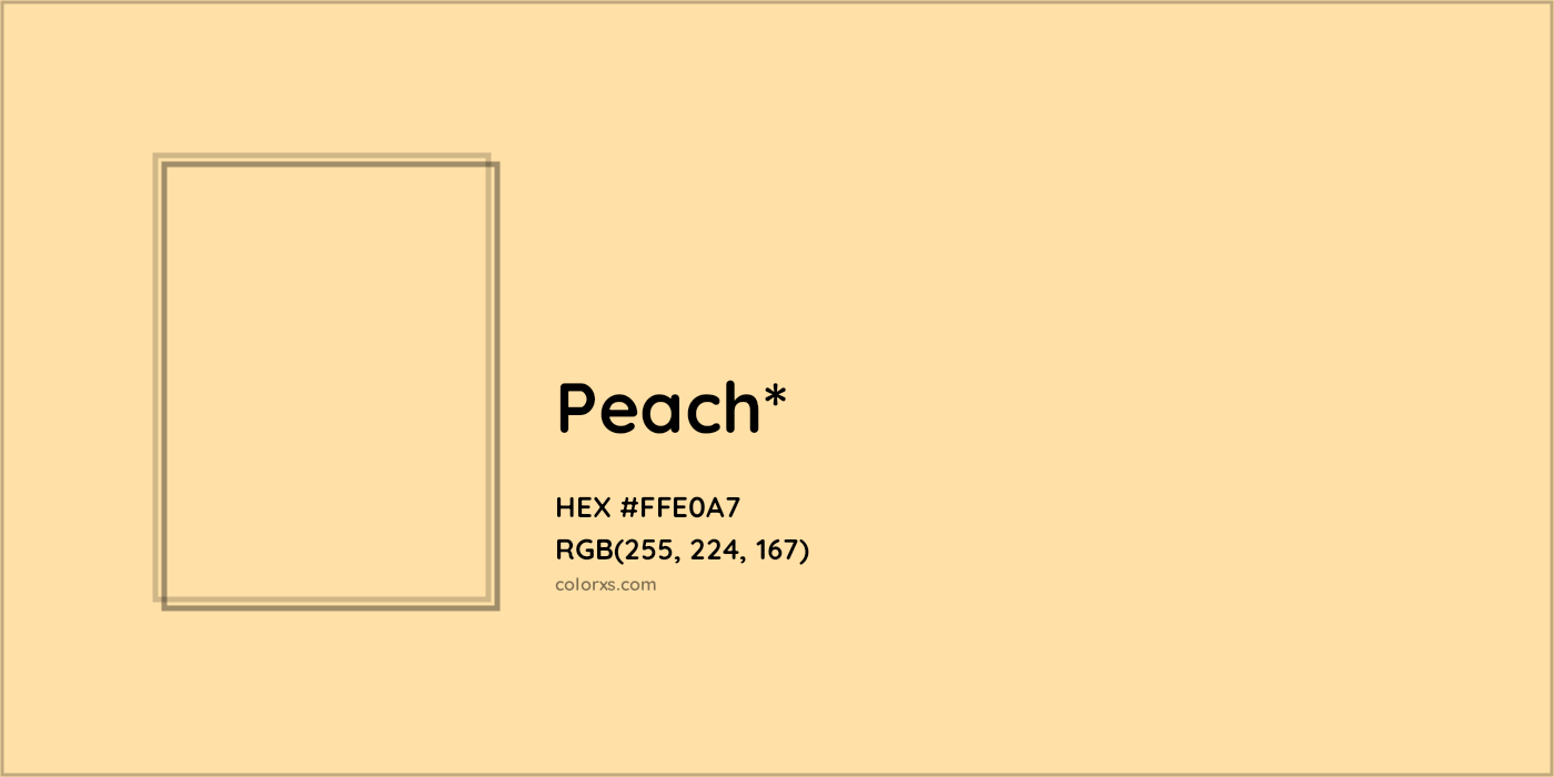 HEX #FFE0A7 Color Name, Color Code, Palettes, Similar Paints, Images