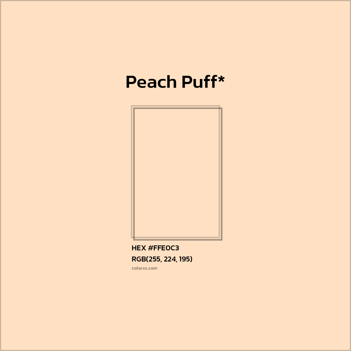 HEX #FFE0C3 Color Name, Color Code, Palettes, Similar Paints, Images