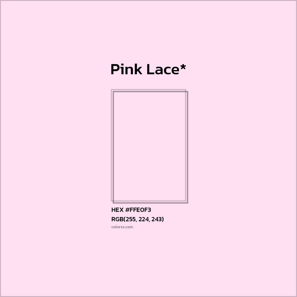 HEX #FFE0F3 Color Name, Color Code, Palettes, Similar Paints, Images