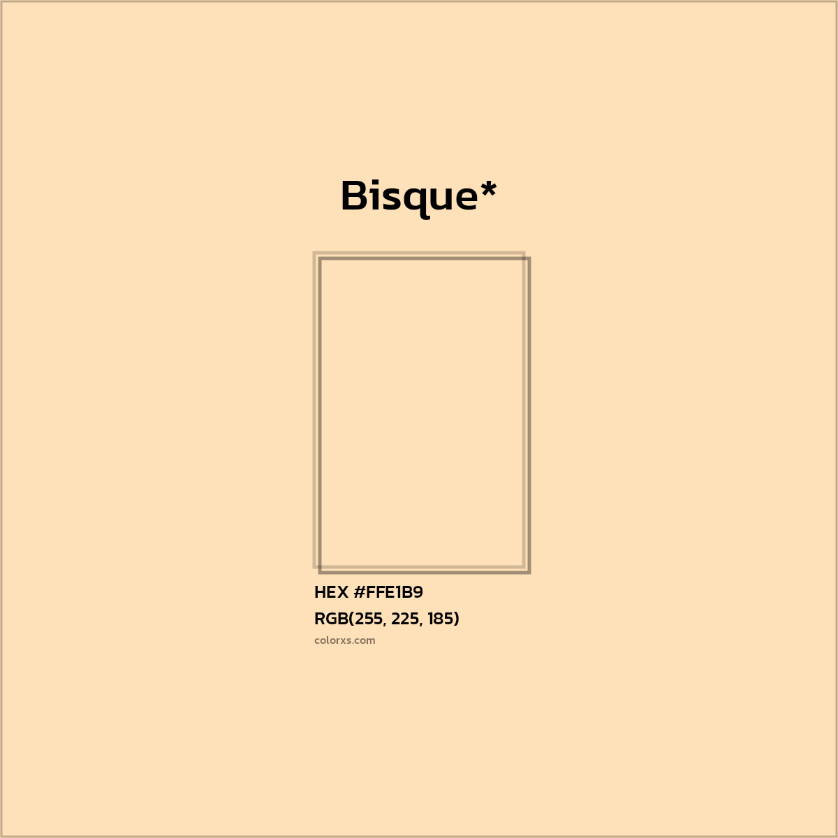 HEX #FFE1B9 Color Name, Color Code, Palettes, Similar Paints, Images