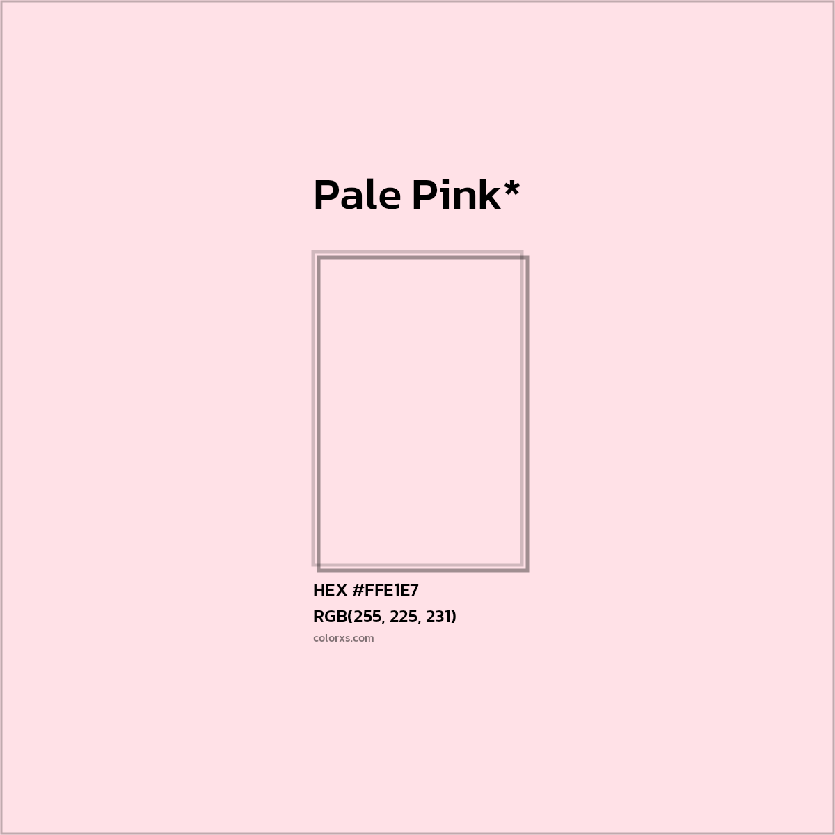 HEX #FFE1E7 Color Name, Color Code, Palettes, Similar Paints, Images