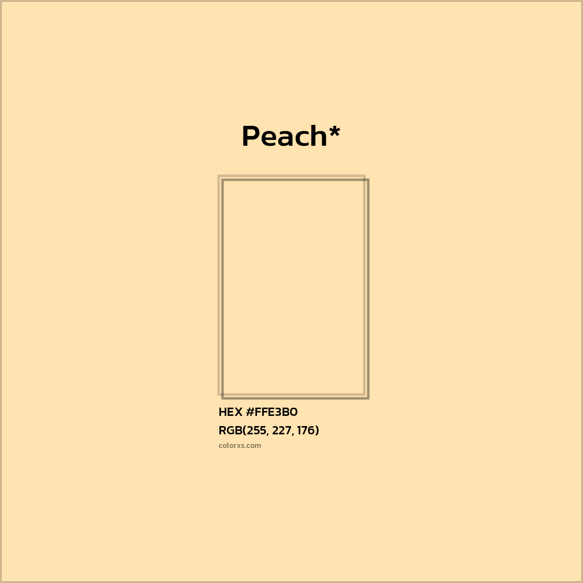 HEX #FFE3B0 Color Name, Color Code, Palettes, Similar Paints, Images