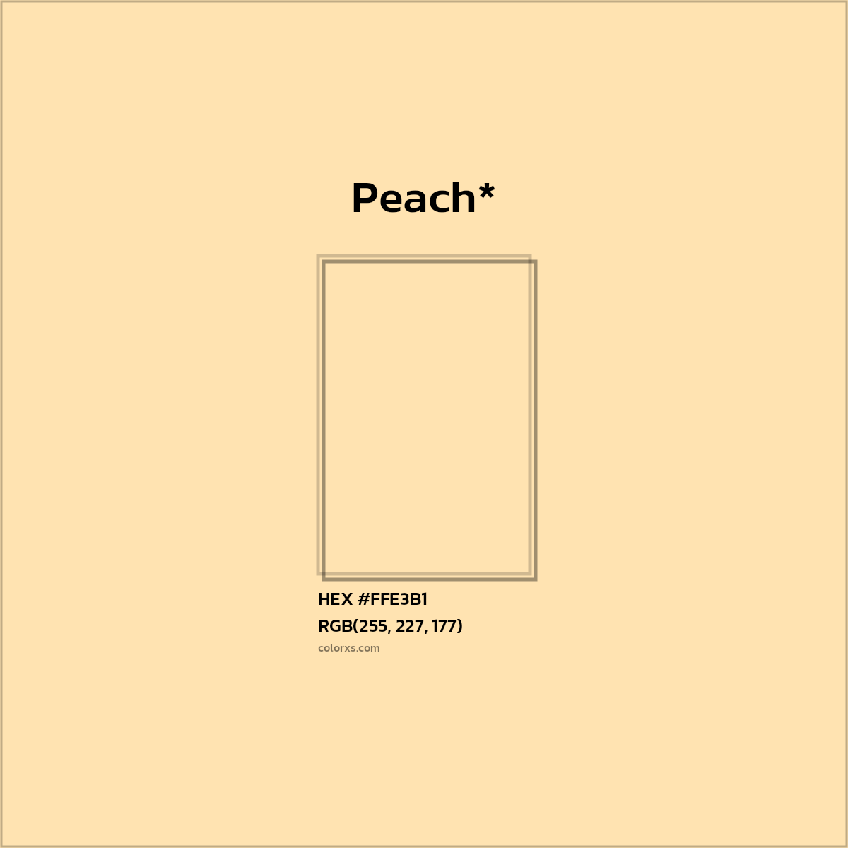 HEX #FFE3B1 Color Name, Color Code, Palettes, Similar Paints, Images