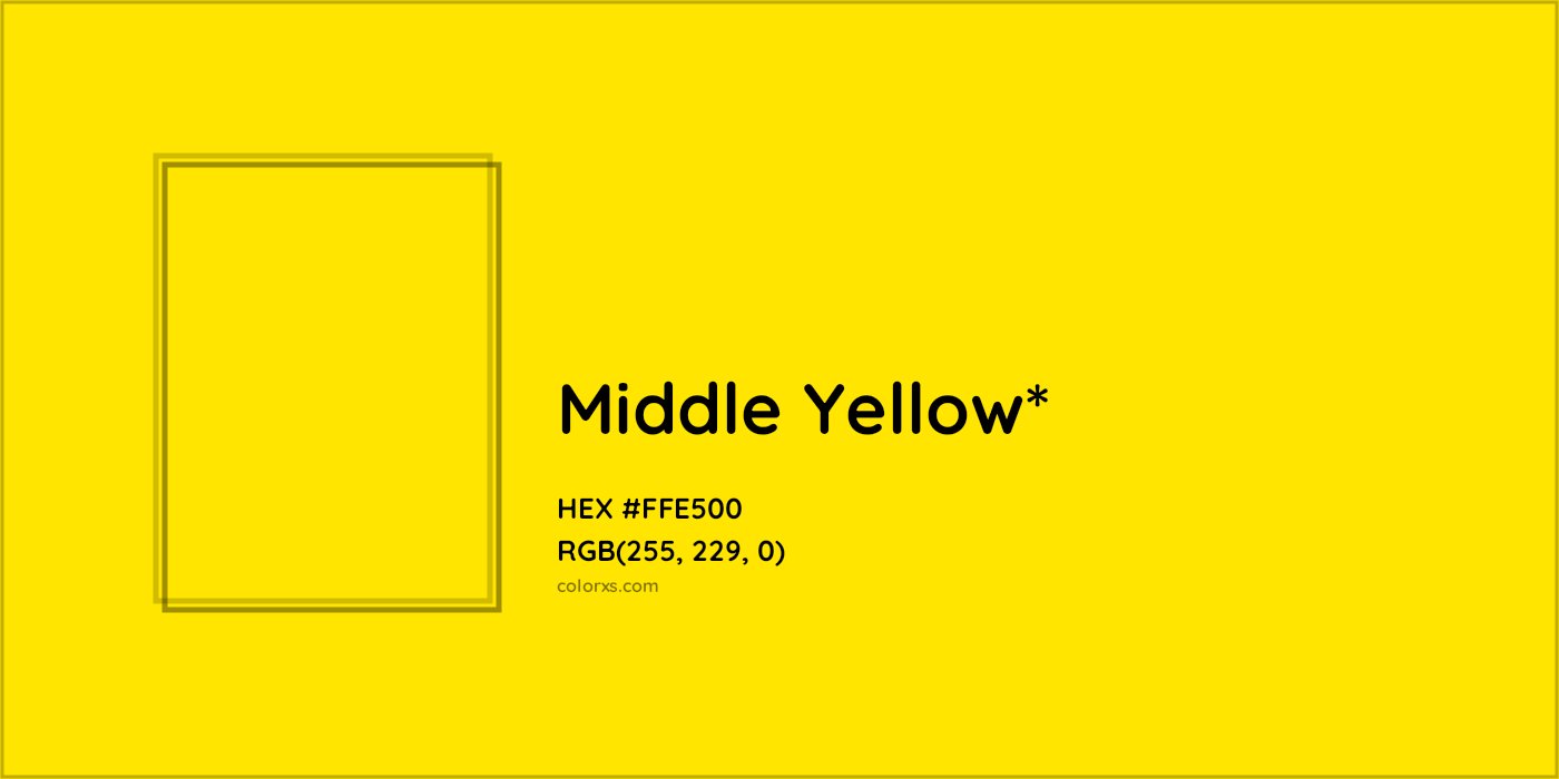 HEX #FFE500 Color Name, Color Code, Palettes, Similar Paints, Images