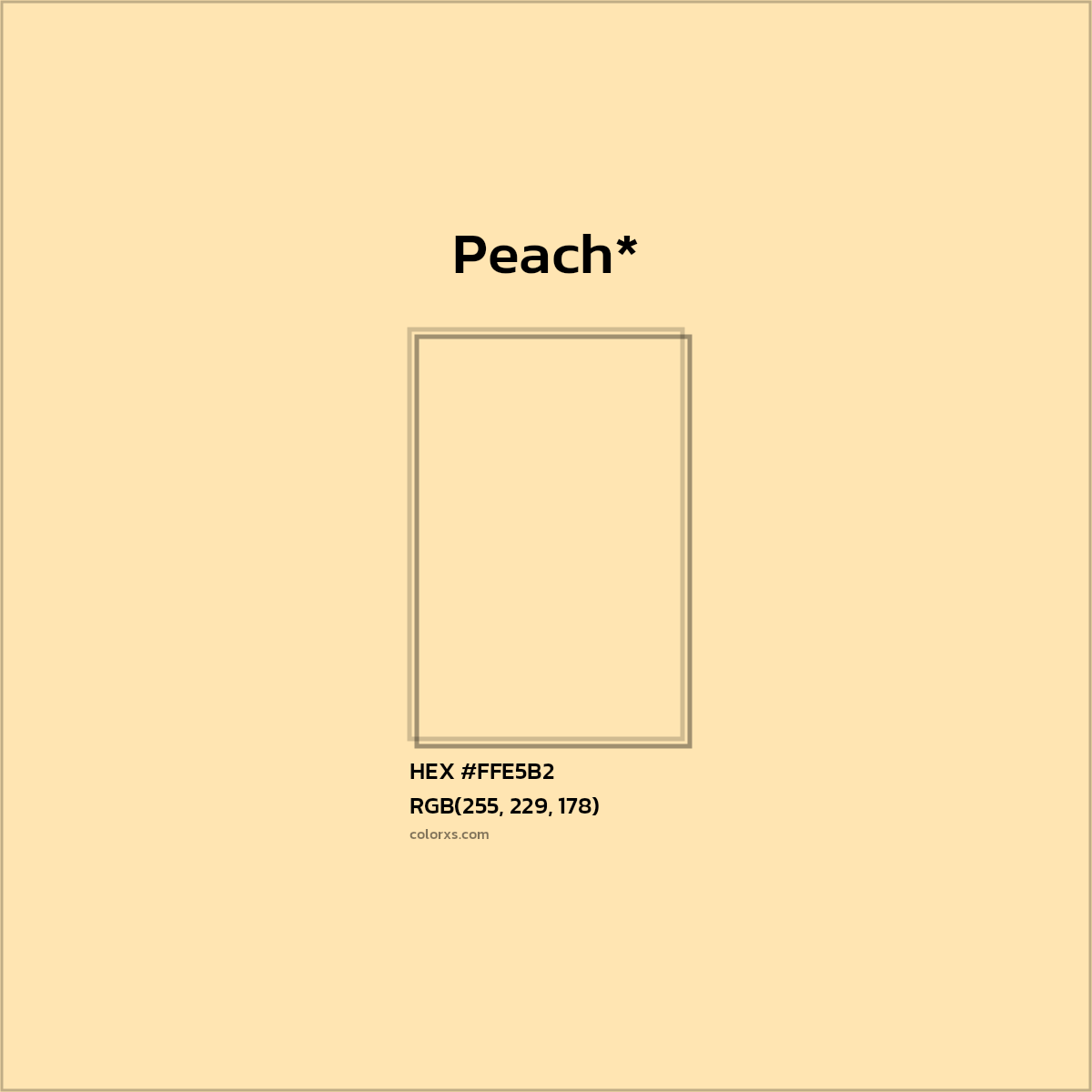HEX #FFE5B2 Color Name, Color Code, Palettes, Similar Paints, Images